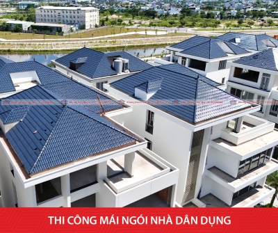 Thi công mái trọn gói 3000m² tại Đà Nẵng – Dự án Bàu Tràm Lakeside