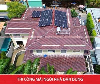 Công trình cải tạo mái ngói 2 màu tại TP. Hồ Chí Minh