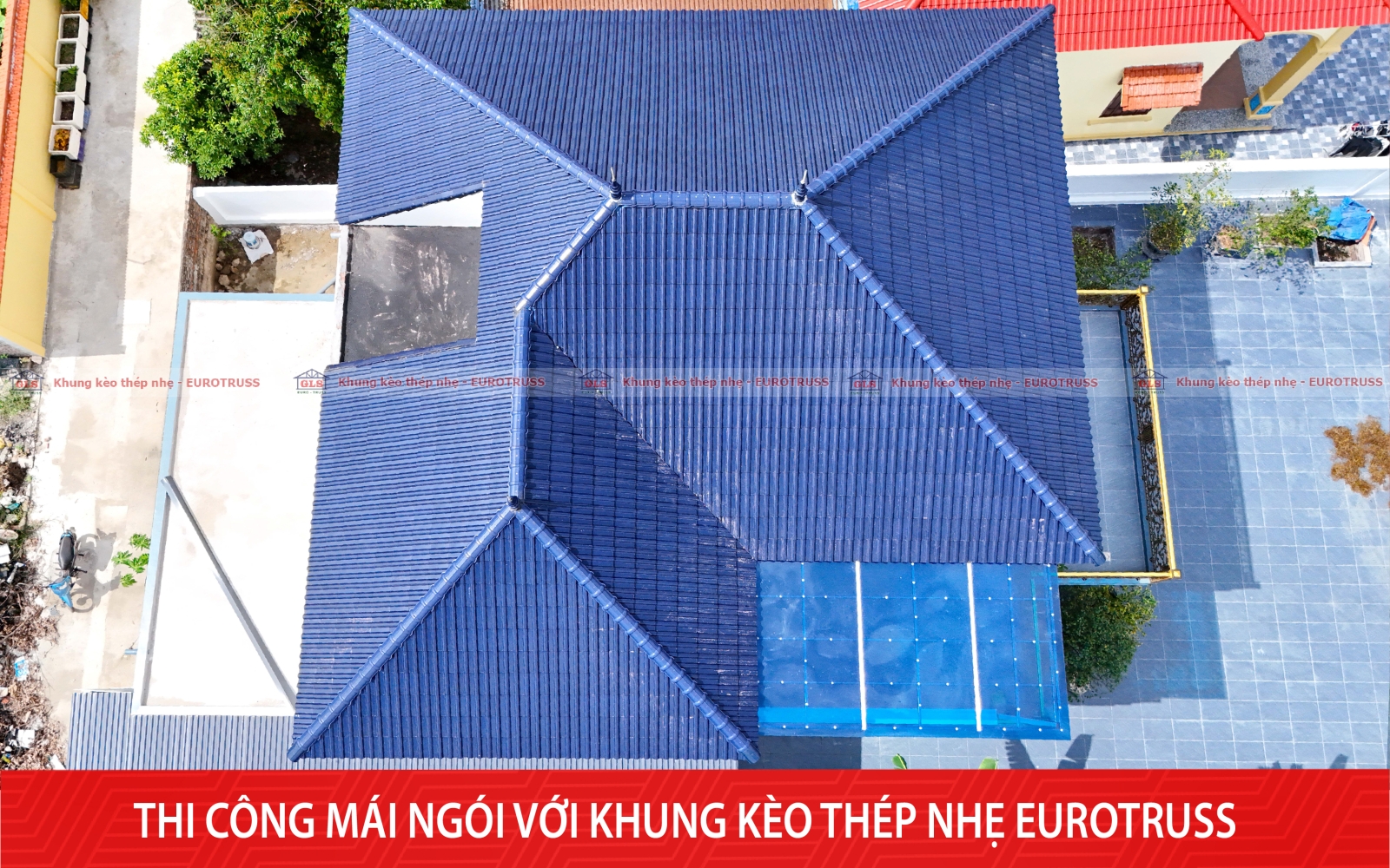 Công trình mái lợp ngói hoàn thiện tại Hải Phòng